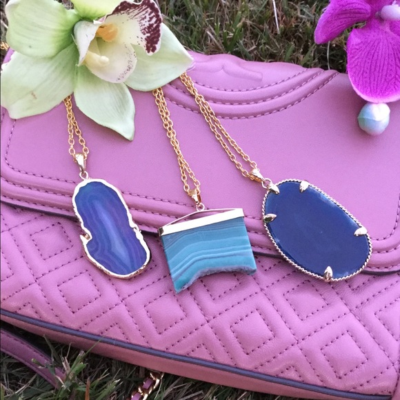 🎉HP🎉 Agate slice necklace - Picture 4 of 5